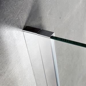 RoyalBath Påbyggnadsprofil, fast glas 200 cm, Blank Alum.