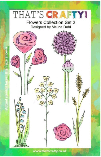 A5 Clear stamp set Flowers collection set 2