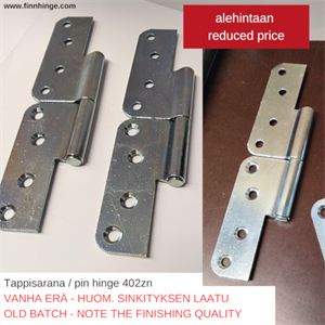 402zn R - Tappisarana sinkitty 100 x 220 mm, VANHA ERÄ, oikea