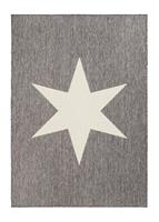 Sandhamn Star Grå/vit 160*230