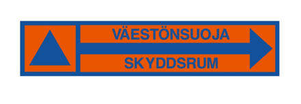 VÄESTÖNSUOJA, TARRA 100 x 550mm