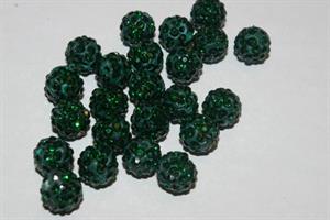 Emerald Shamballa pärlor. 10 mm.
