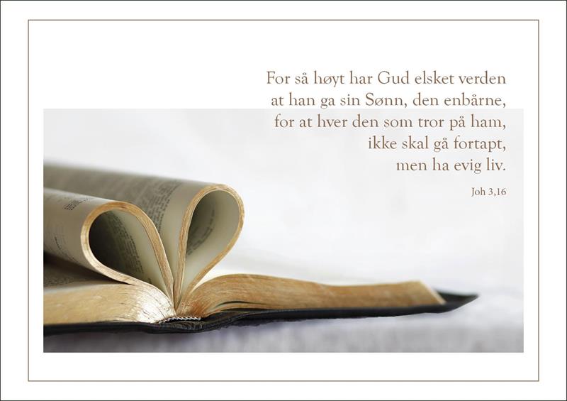 Bibelkort - For så høyt har Gud 