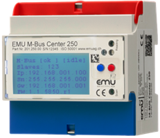 EMU M-Bus Center 60 / 60 M-Bus slaves Input:3xM-Bus, 4xS0, 2xPT1000