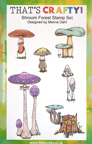 A5 Clear stamp set Shroom Forest