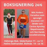 24/6 - signering på Hälsinge Bok i Söderhamn samt Helins Bokhandel i Bollnäs