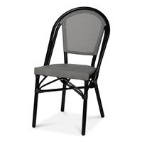 Menton stol, svart/svartvit Texteline