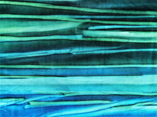 Batikk, Grønn/ blå striper