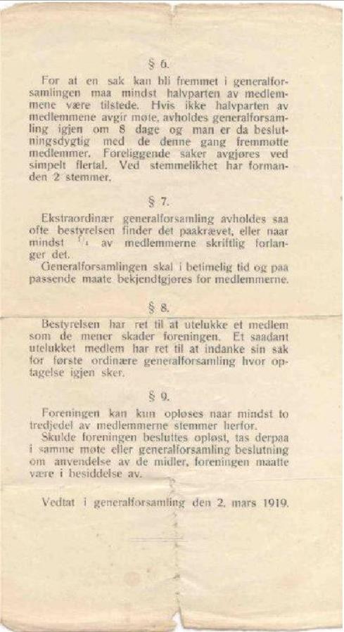 De første "love" anno 1919 (s.3)
