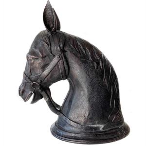 Skulptur Hästhuvud Horse Head raw oxy black