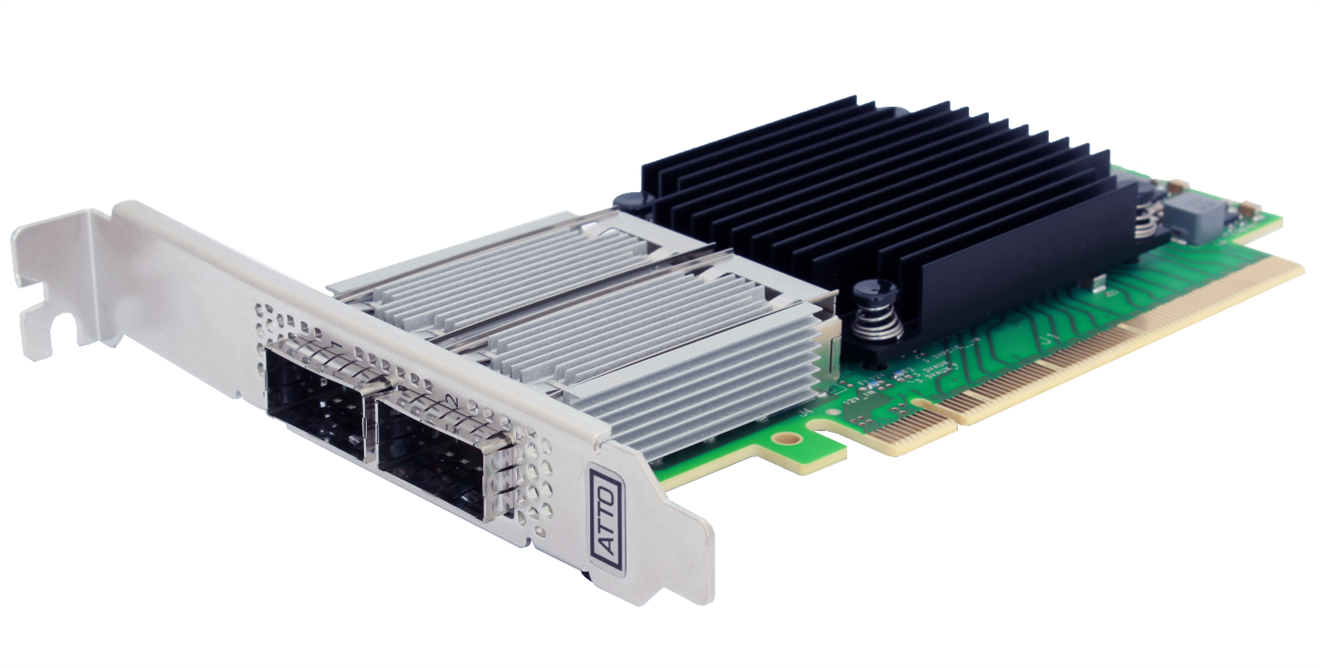 Atto FastFrame dual 100 Gbe PCI-e kort