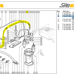 TUY SUPP REGUL /BOITE TAMPON - Fuel hose from limiter to tank