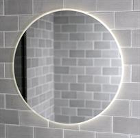 Spegel Med Väggbelysning, ø75 cm, Frost Edge, Varmvit LED