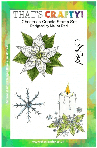 A5 Clear stamp set Christmas Candle