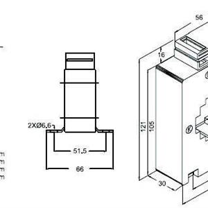 AST615 500/1A cl1 10VA ø53mm 60x15mm/2x50x10mm/40x40mm