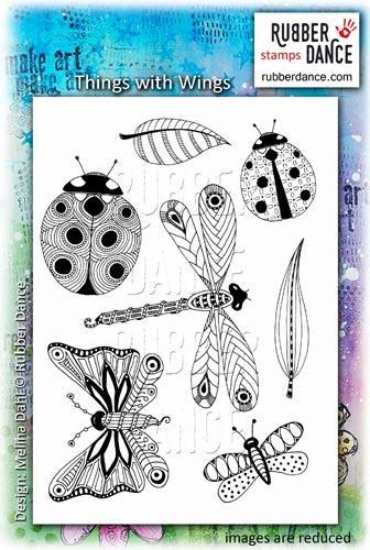 Rubber stamp set Things With Wings