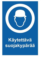 KÄYTETTÄVÄ SUOJAKYPÄRÄÄ, MUOVI 200 x 300mm