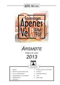 Program for Årsmøte 2013