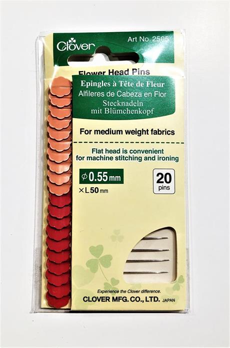 Clover Flower Head Pins - Fine