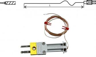 GD260 thermocouple K wire probe -65 to +260°C with male connector - 1 m