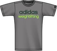 Adidas T-shirt Weightlifting Grå m/ grønn og limeg