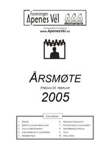 Program for Årsmøte 2005