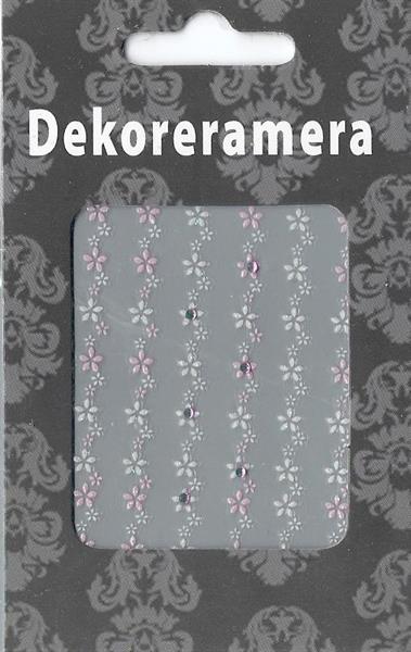 DM- Sticker Flower garland pink & white