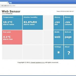 Web sensor, temperature, humidity 
