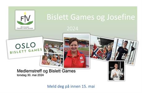 Bislett Games 2024 og medlemstreff på Josefine