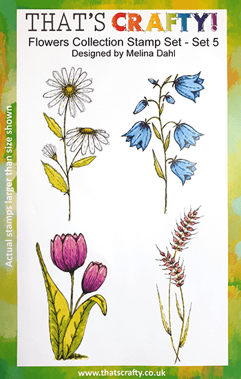 A5 Clear stamp set Flowers Collection set 5