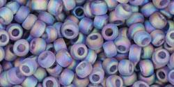 Toho  Seedbeads 8/0 Transparent Rainbow Frosted Lt