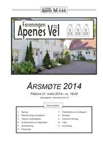 Program for Årsmøte 2014