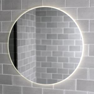 Spegel Med Väggbelysning, ø60 cm, Frost Edge, Varmvit LED