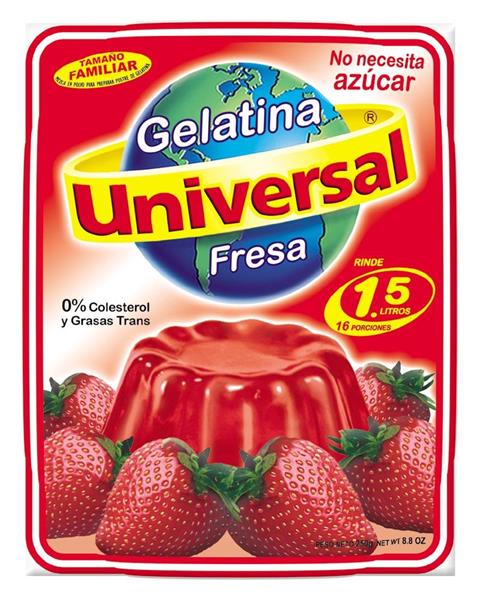 Gelatina Universal Fresa, 250g