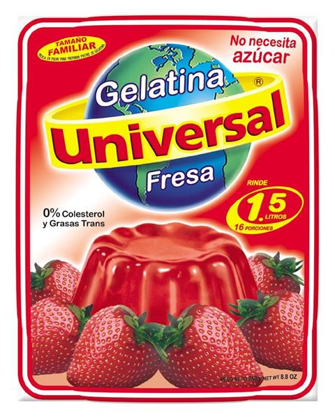 Gelatina Universal Fresa, 250g - Tienda Rocoto