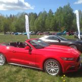 Ford-forhandleren i Vestfold - Bil-Service Personbiler AS stilte ut med den nye Ford Mustang, en kabriolet og en fastback 