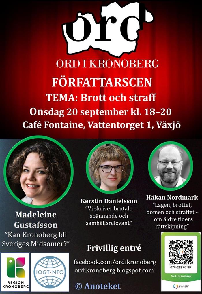 Författarscen 20 september Kan Kronoberg blir Sveriges Midsomer?