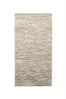 Rug Solid Nahkamatto, Beige 65 x 135 cm