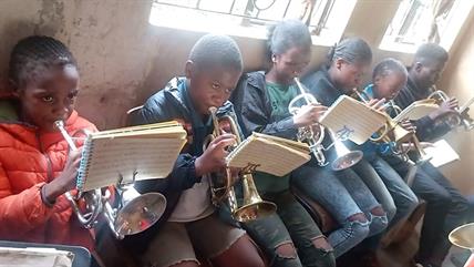 Kibera Junior Band - Cornet section