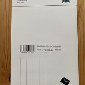 Lovikort Stjärna Blå 10 cm 3D-pussel