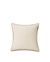 Lexington Velvet Cotton Pillow Cover With Edge, Off White