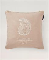 Lexington Sea Embroidered pillow cover, Lt Beige/White