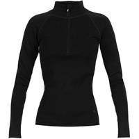 Blue Carola thin merino wool 1/2-zip Knit, Black