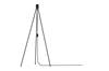 Golvfot Tripod black Umage