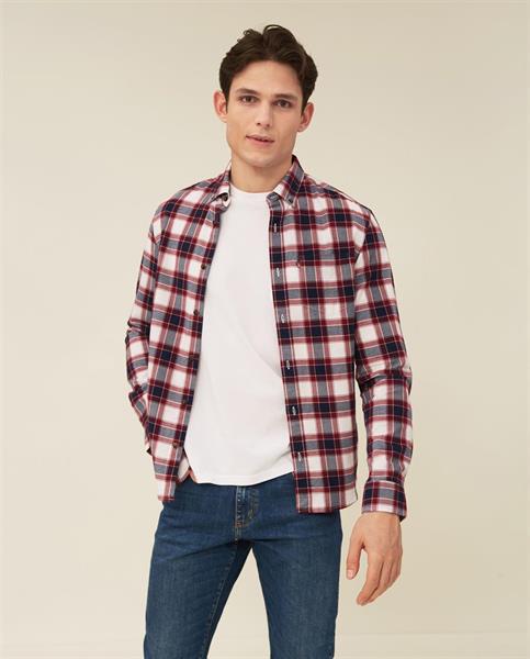 Lexington Peter Lt Flannel Checked Shirt, Red/Blue/White