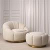 Eichholtz Swivel Chair Inger, Boucle Cream