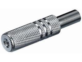 Kontakt 3.5mm mono metall m/strekkavl. 
