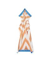 Lexington Graphic Cotton Velour Beach Towel, Beige/White/Blue