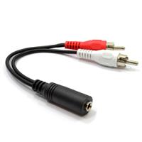 ADAPTER JACK 3,5mm <-> 2 PHONO HAN