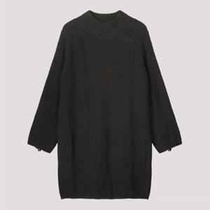 Summum Woman Long Polo Neck Jumper, Black
